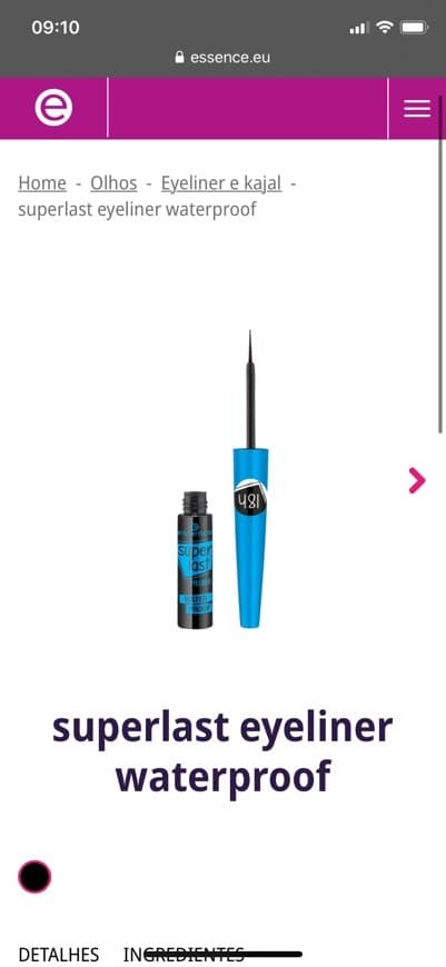 Producto superlast eyeliner waterproof