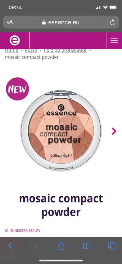 Product mosaic compact powder
