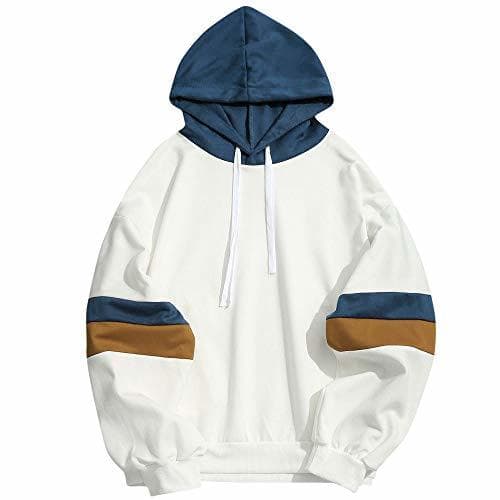 Moda Overdose Sudadera Hombres Patchwork Slim Fit Hoodie OtoñO Moda Outwear Nueva Blusa