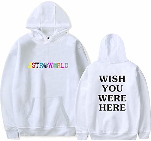 Moda PANOZON Sudadera Hombre Travis Scott Astroworld Impresión de Logo Hoodie Chaqueta con