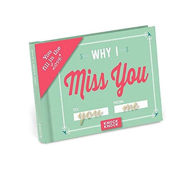 Producto Why I Miss You Fill in the Love Book Fill-in-the-Blank Gift 