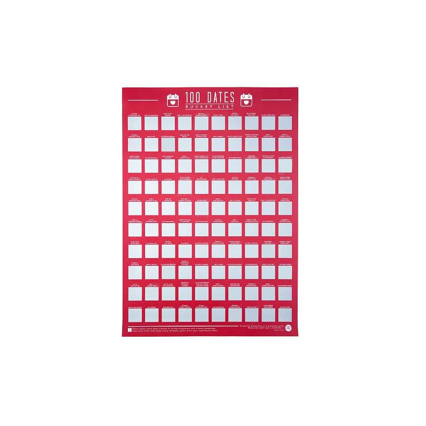 Producto 100 Dates Scratch Off Poster