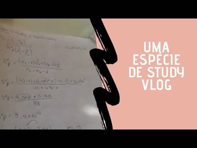 Moda Uma espécie de STUDY vlog