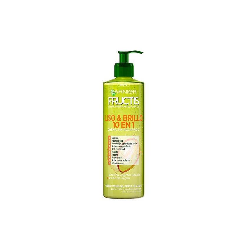 Producto Fructis liso y brillo 10 en 1 crema sin aclarado