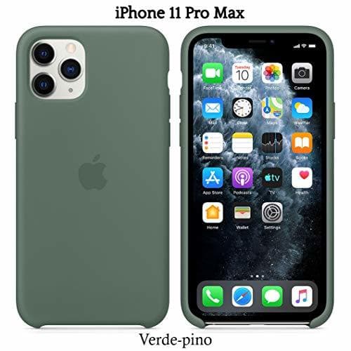 Electrónica Funda Silicona para iPhone 11 Pro MAX Silicone Case, Logo Manzana, Textura