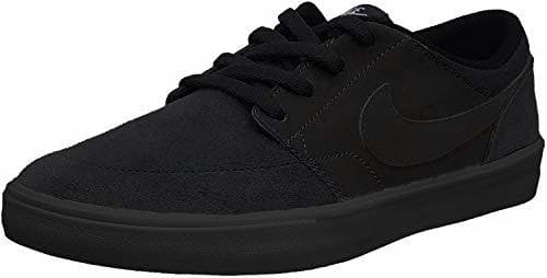 Fashion Nike SB Portmore II Solar, Zapatillas de Skateboard Unisex Adulto, Negro