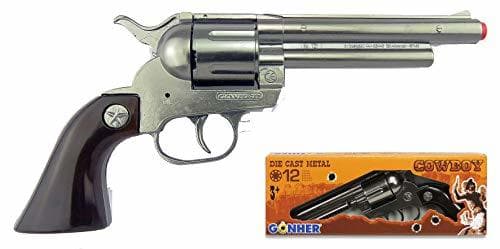 Producto Gonher-Revolver 12 Tiros-Plata, Multicolor, sin Talla