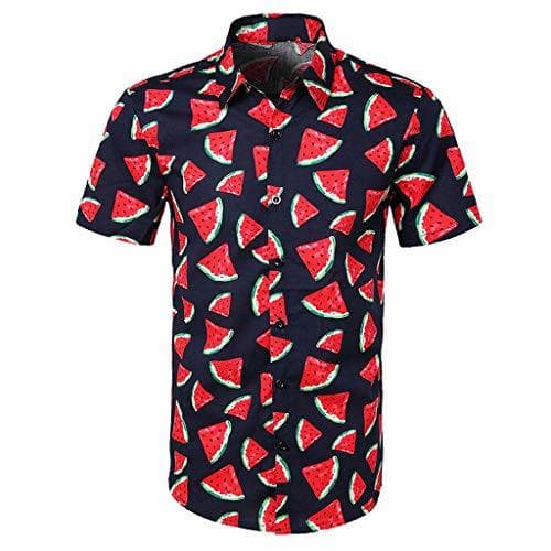 Fashion YEBIRAL Polos Manga Corta Hombre Manga Corta Básico Polo con Botones Camisa