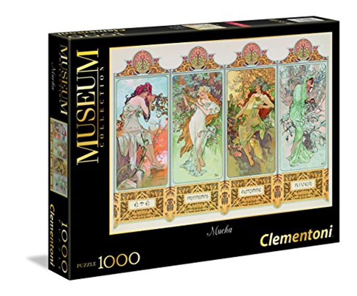 Producto Clementoni - Puzzle de 1000 Piezas, Arte Moderno, diseño Mucha: Las 4