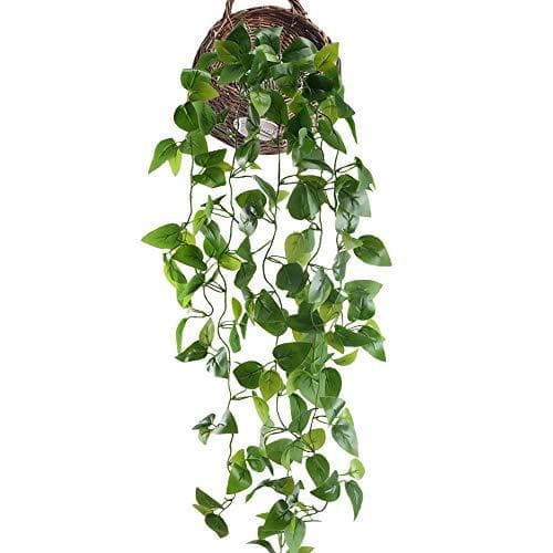 Producto HUAESIN Enredadera Artificial Colgante 105cm Planta Artificial Colgante Hiedra Decoracion Hoja Guirnalda