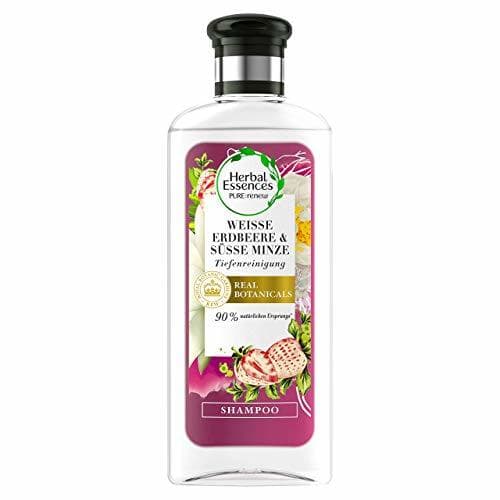 Producto Champú Herbal Essences Clean de fresa blanca y menta dulce, paquete de