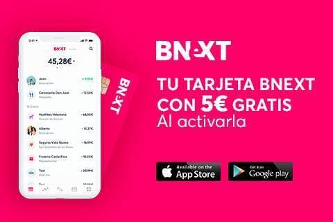 App Bnext - 5€ Gratis por registrarte