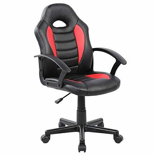 Home T-LoVendo Silla Gaming Racing para Niños Escritorio Estudios Videojuegos Sillón Gamer