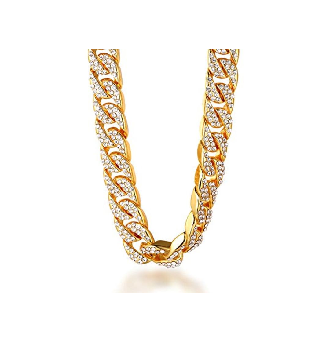 Fashion Halukakah ● Bling ● Hombres 18k Oro Verdadero Plateado Set de Diamantes