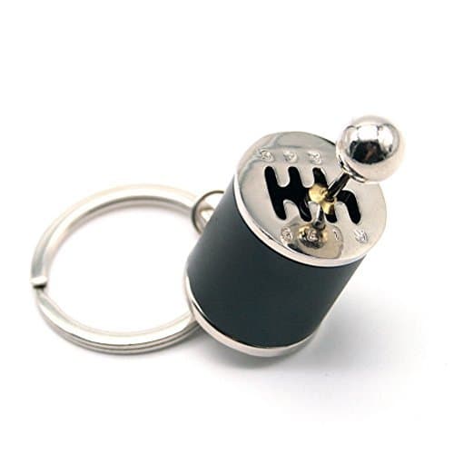 Lugar Waterwood Creative Auto Part Model Gear Box Shifter Keychain Key chain Ring-Silver&Black