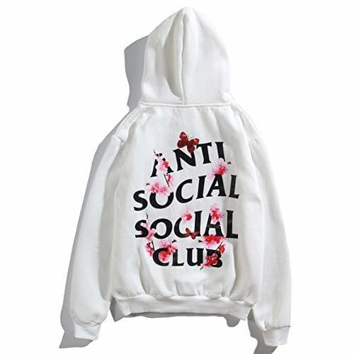 Elemento de la categoría hogar KRILY Sudadera con Capucha Social Antisocial Sudaderas con Capucha Unisex Estampado Ligero