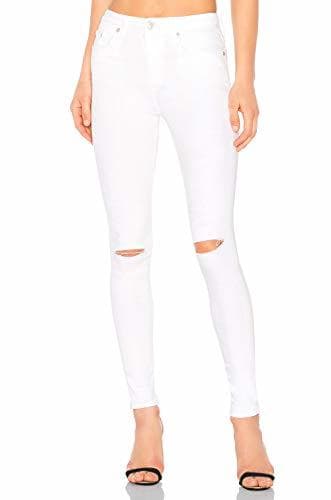 Fashion Pantalón Tregging Vaquero Skinny Fit Jegging Push Up de Mujer Algodón con