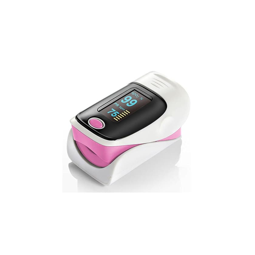 Electronic QUMOX Pulso Dedo Oxigeno Pulsioximetro Pulse Oximeter Pulsómetros Oximetro Rosado