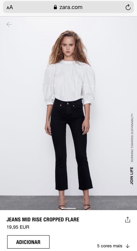 Product Jeans Mid Rise Cropped Flare