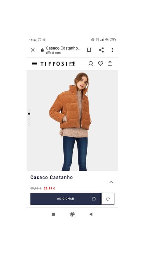 Product Casaco Tiffosi