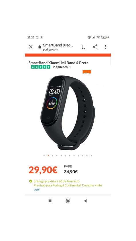 Product SmartBand xiaomi