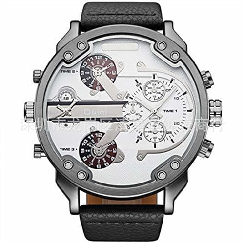 Place SPORS Cinturón de hombre de tendencia casual reloj impermeable.-White