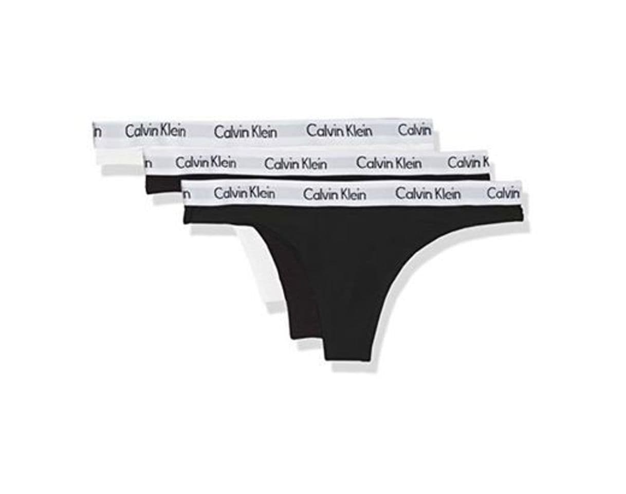 Product Calvin Klein Thong 3pk Tanga, Negro