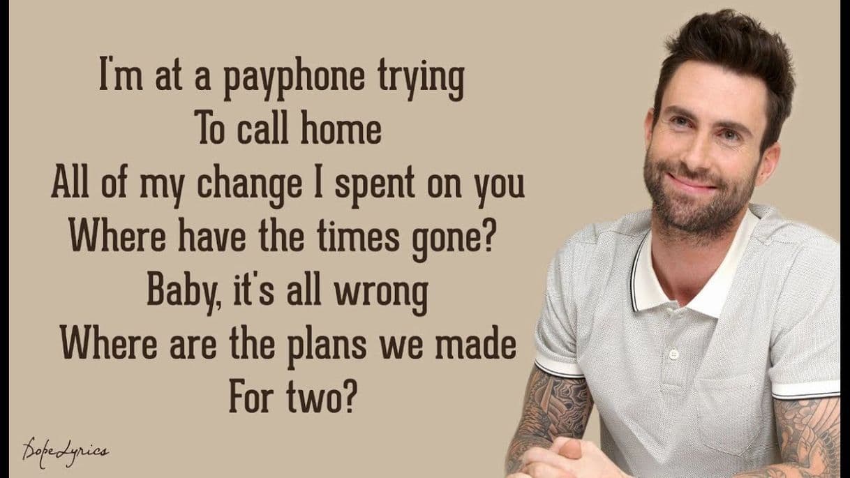 Music Maroon 5 - Payphone (Lyrics) - YouTube