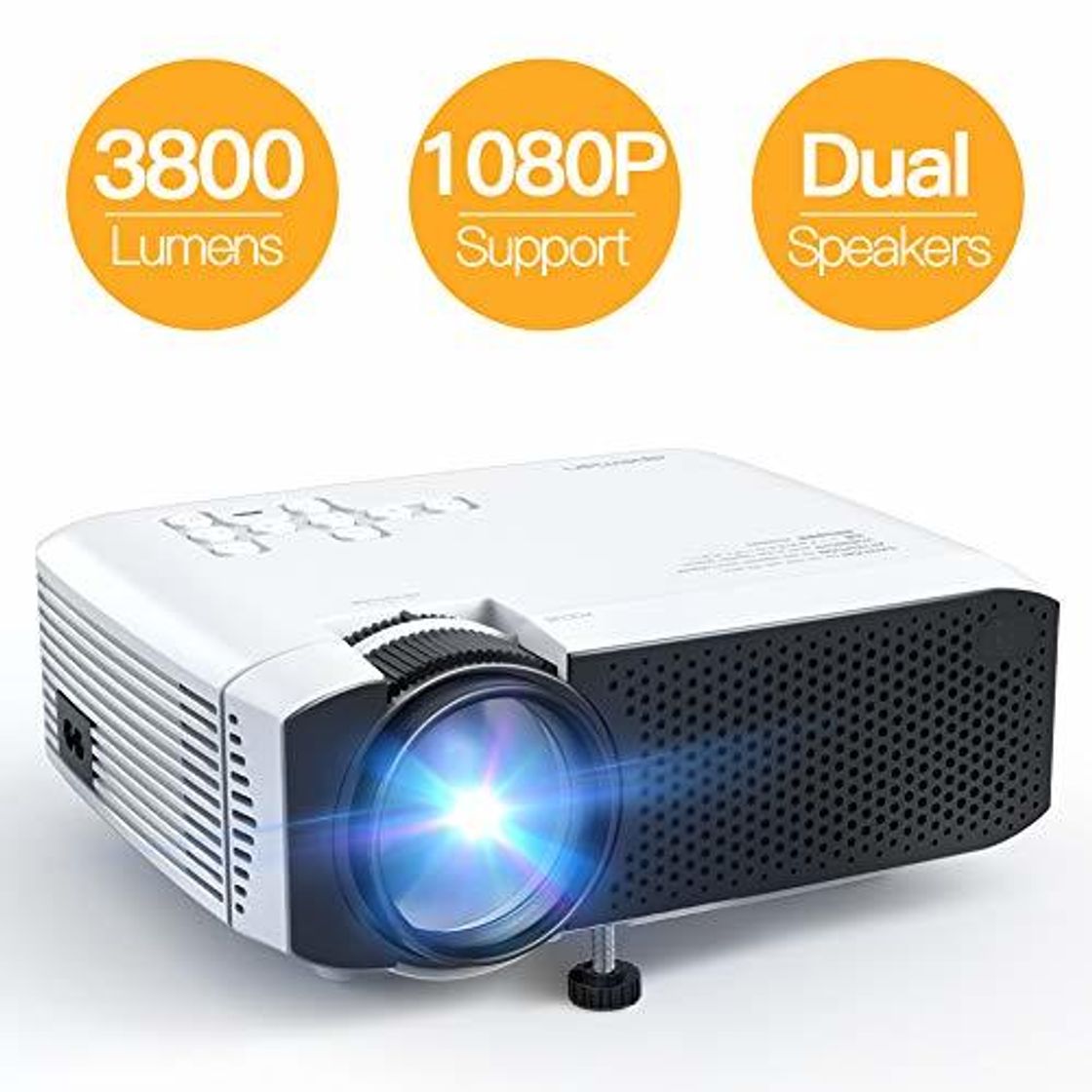 Producto Proyector, APEMAN Mini Proyector Portátil en Casa, Soporte HD 1080P, 3800 Lúmenes,