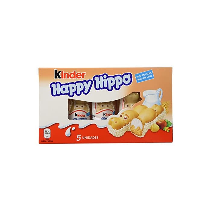 Producto Kinder Happy Hippo Barritas de Chocolate - Pack de 5 x 20.7