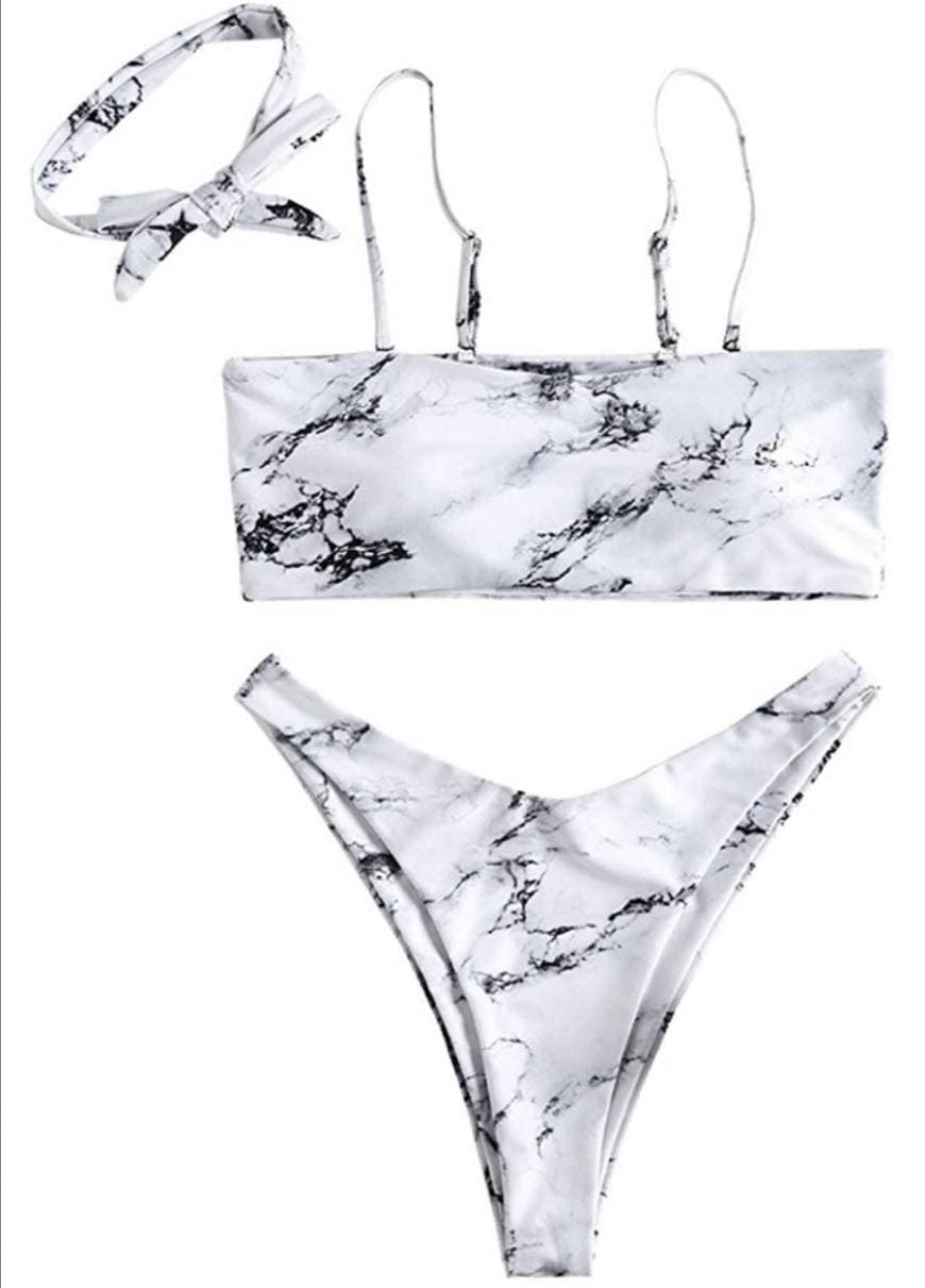 Product Bikini com padrão monocromático 