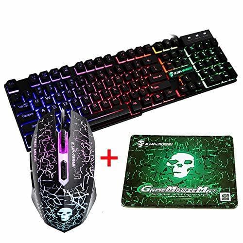 Electronic UrChoiceLtd T6 Rainbow retroiluminado USB Gaming Teclado