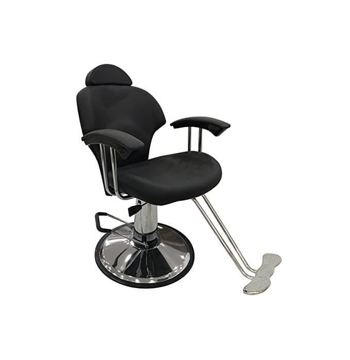 Belleza Crisnails - Sillón Profesional de Peluquería, 360º Giratoria con Base Fijo y