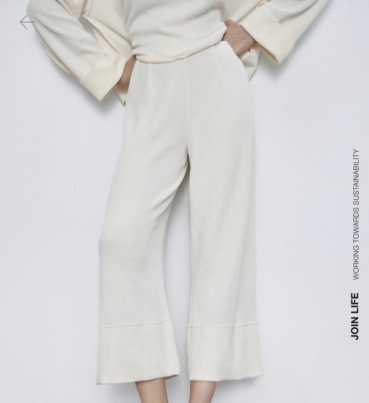 Moda White knitted pants 