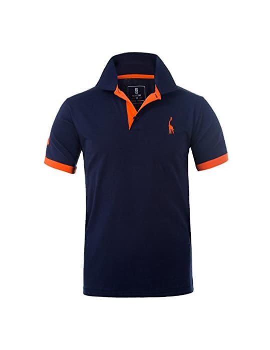 Moda GLESTORE Polo para Hombre de Manga Corta Collar Camisa Golf MT1030 de