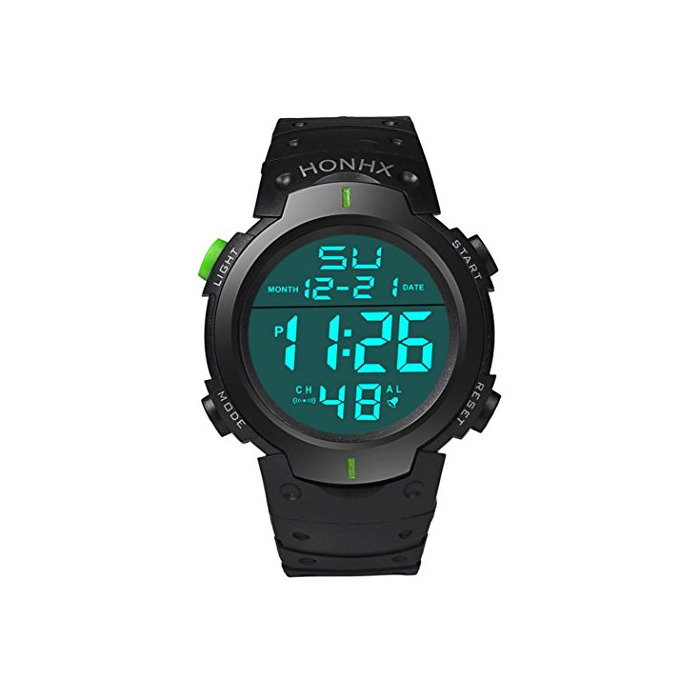 Producto KanLin1986 Reloj para Hombre LCD Digital de Goma cronómetro Reloj Deportivo Impermeable