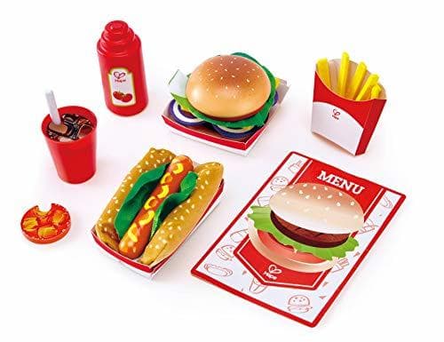 Producto Hape- Set de Fast Food, Color carbón