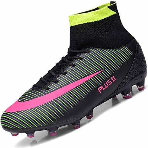 Moda Brfash Botas de Fútbol Spike Profesionales Hombre Adulto Training High-Top Zapatos de