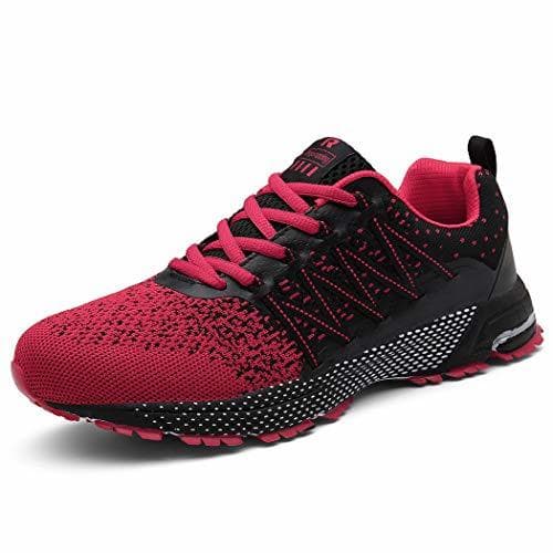 Moda SOLLOMENSI Zapatillas de Mujer Deporte Running Zapatos para Correr Gimnasio Sneakers Deportivas