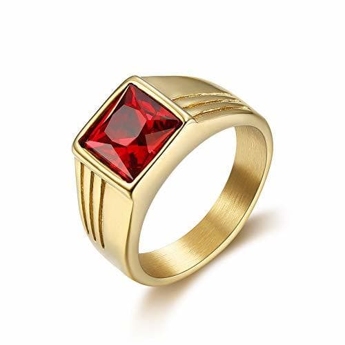 Moda BOBIJOO Jewelry - Anillo Sortija De Sello Discreto Hombre Gitano, De Forma