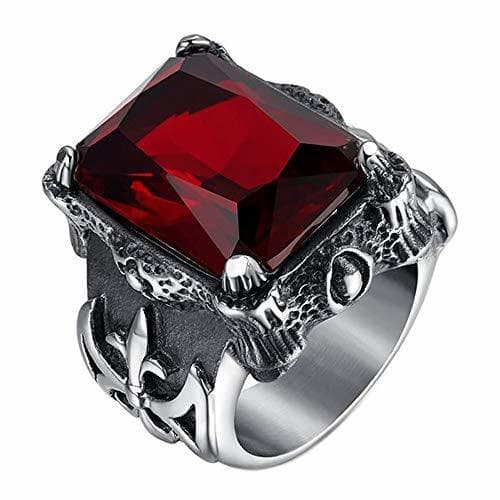 Moda BOBIJOO JEWELRY - Anillo De Hombre De La Cruz Roja Sortija De