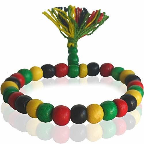 Moda HAND-PRO Pulsera de Bolas Hombre Pulsera Madera Hombre Pulsera Elástica Pulsera Cuentas