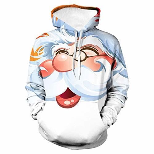 Moda Sylar Sudaderas Navidad Sudadera con Capucha Hombre Talla Grande 3D Impresión Sudaderas