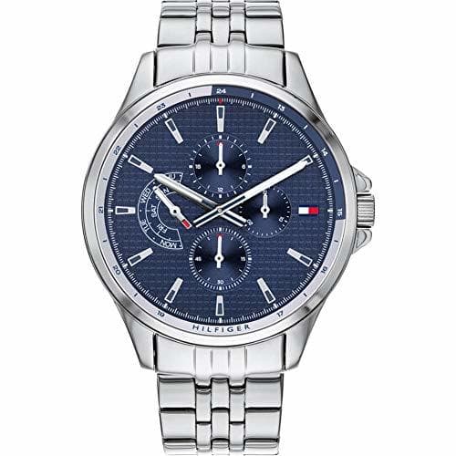 Moda Tommy Hilfiger Reloj Multiesfera para Hombre de Cuarzo con Correa en Acero