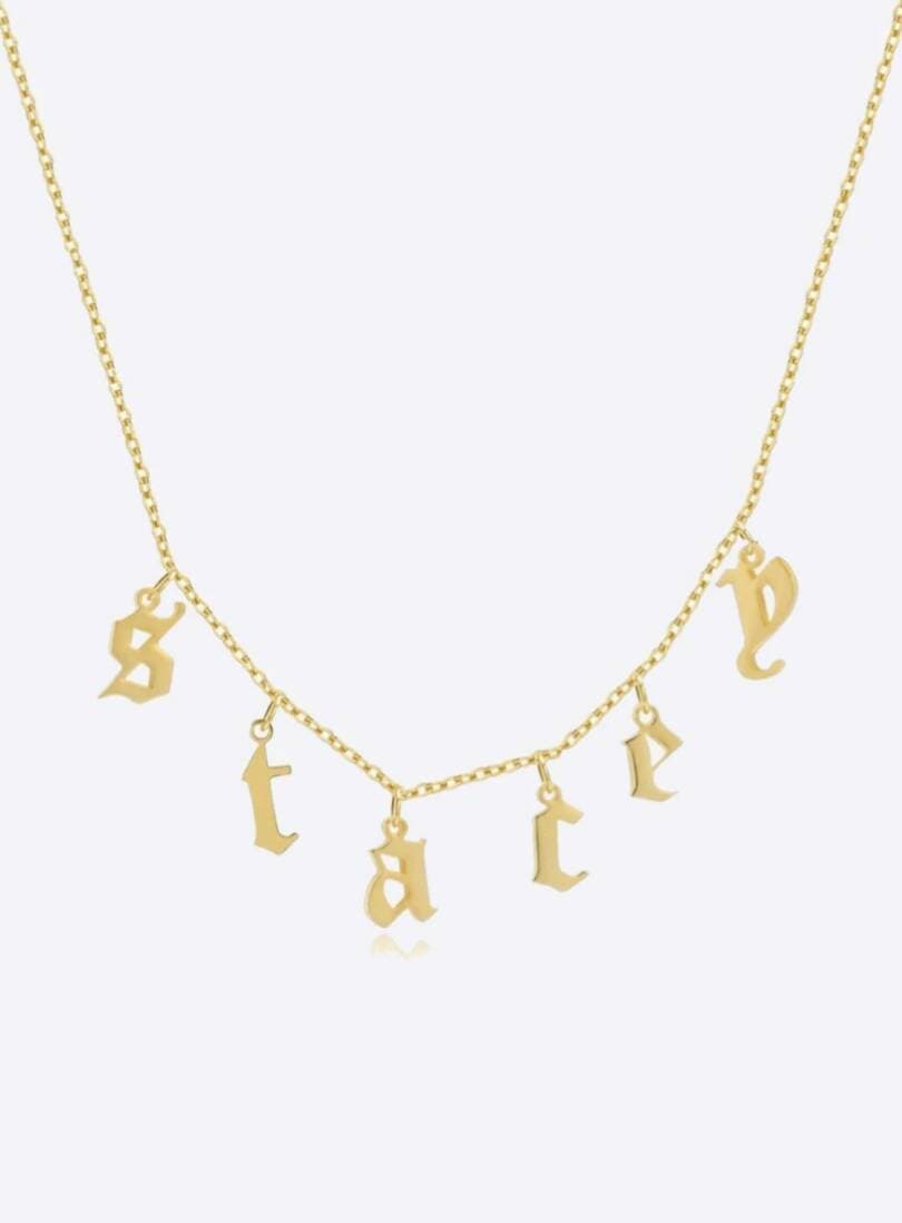 Fashion Drop Letter Necklace

