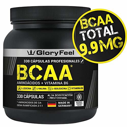 Belleza GloryFeel® BCAA 330 Cápsulas - 9.910mg de BCAA por dosis diaria -