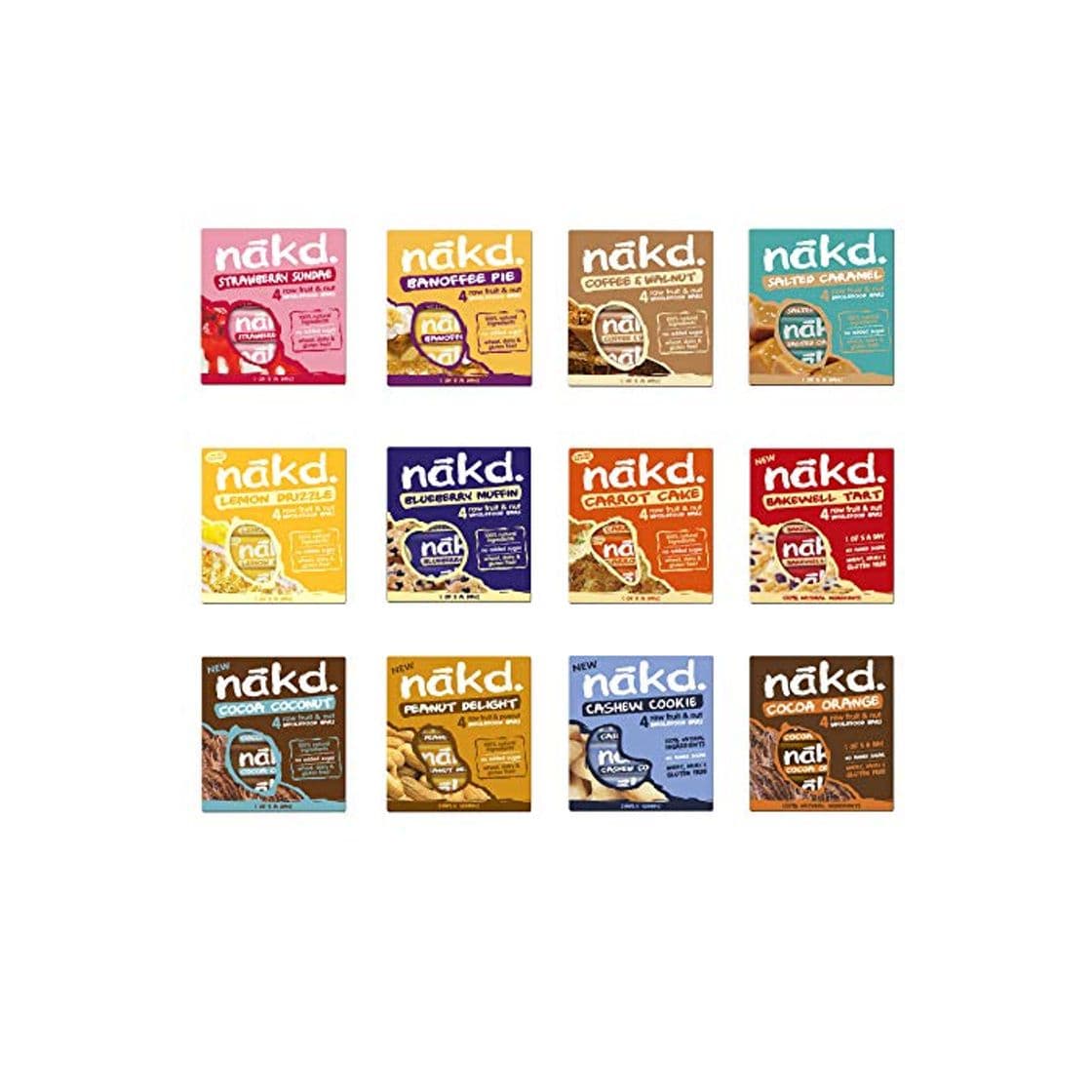 Product Nakd Fruit & Nut Bars Mixed Case Selection 48 Bars *Vegan