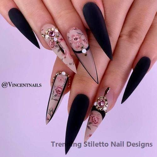 Fashion Black nails 