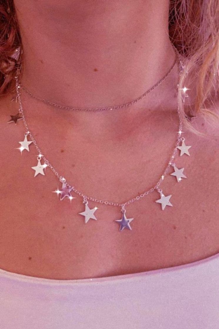 Moda collar chocker estrellitas 