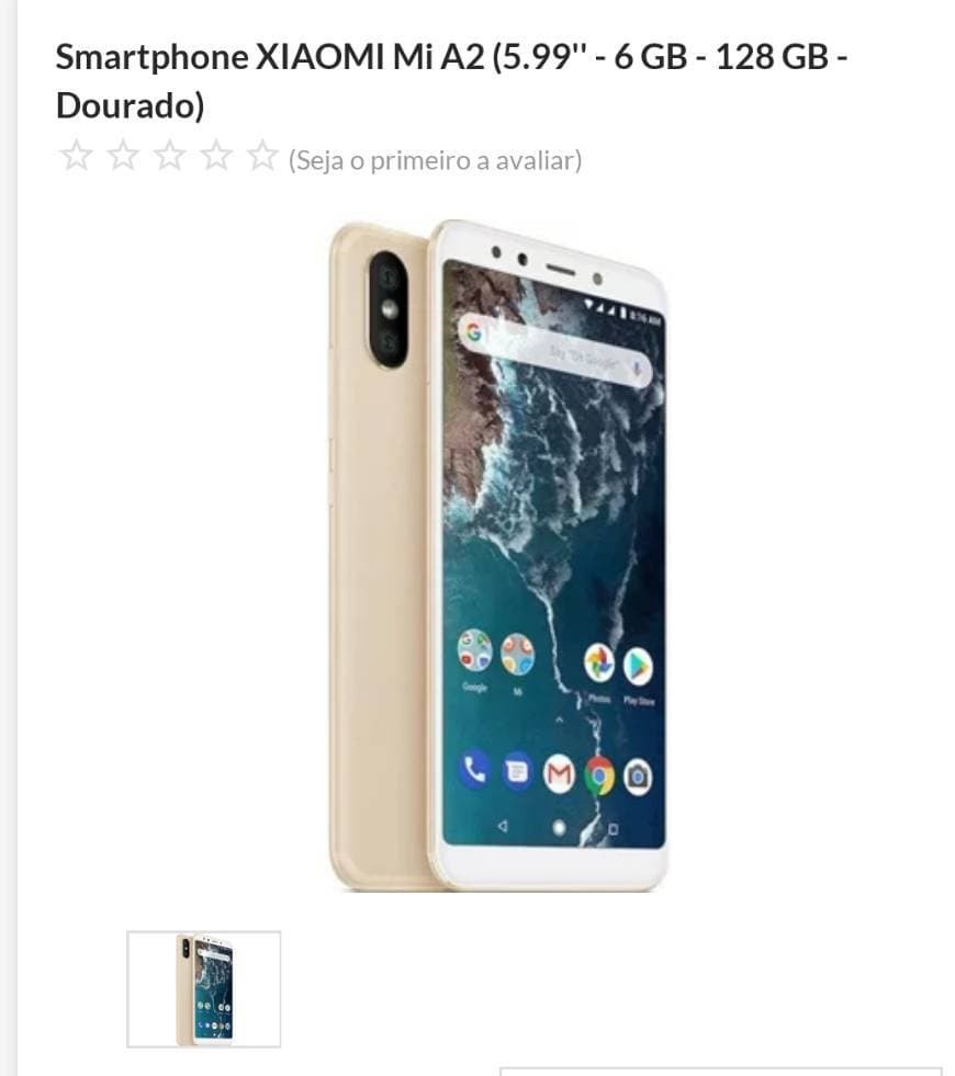 Producto Xiaomi Mi A2 Dourado-128g